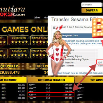 Bukti Withdraw ( 3.007.591.- ) Member Setia Mutia