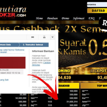 Bukti Withdraw ( 31.605.314- ) Member Setia Mutia