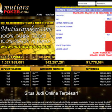 Bukti Withdraw ( 10.152.372.- ) Member Setia Mutia