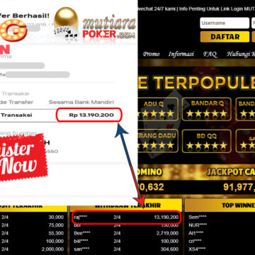 Bukti Withdraw ( 13.190.200.- ) Member Setia Mutia