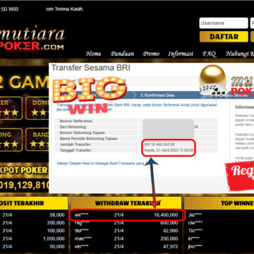 Bukti Withdraw ( 18.460.000.- ) Member Setia Mutia