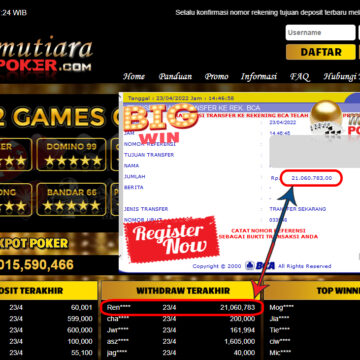 Bukti Withdraw ( 21.060.783.- ) Member Setia Mutia