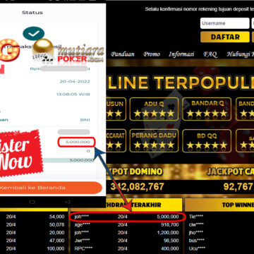 Bukti Withdraw ( 5.000.000.- ) Member Setia Mutia