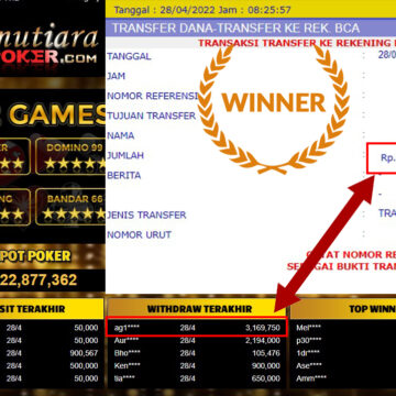 Bukti Withdraw ( 3.169.750.- ) Member Setia Mutia