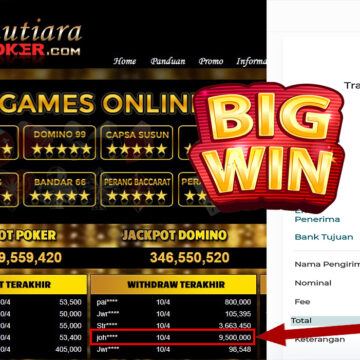 Bukti Withdraw ( 9.500.000.- ) Member Setia Mutia