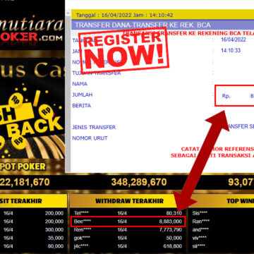 Bukti Withdraw ( 8.883.000.- ) Member Setia Mutia