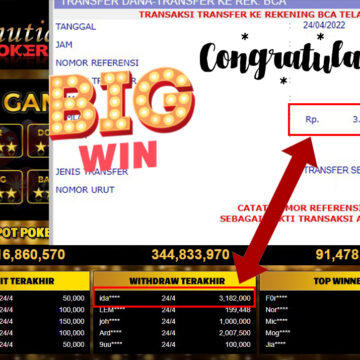 Bukti Withdraw ( 3.182.000.- ) Member Setia Mutia