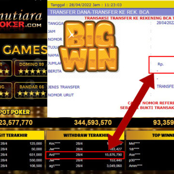 Bukti Withdraw ( 15.876.790.- ) Member Setia Mutia