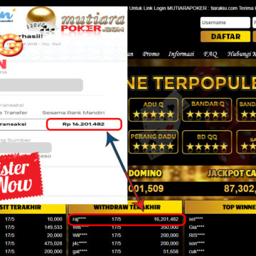 Bukti Withdraw ( 16.201.482.- ) Member Setia Mutiarapoker