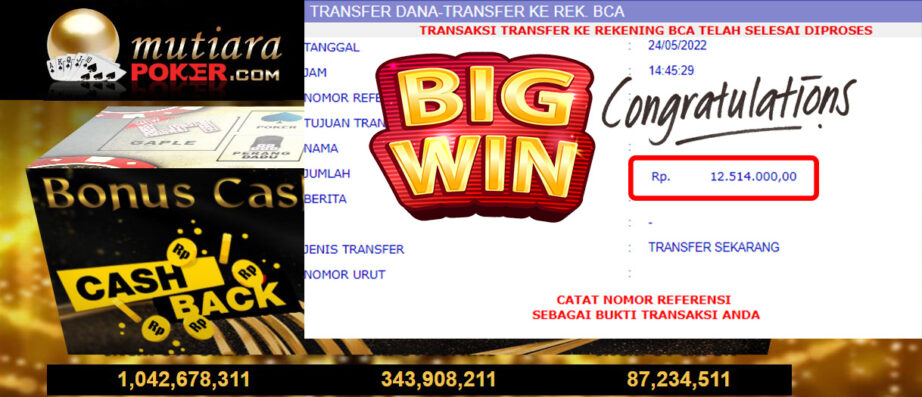 Bukti Withdraw ( 12.514.000.- ) Member Setia Mutiarapoker