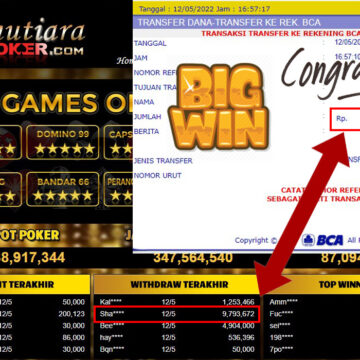 Bukti Withdraw ( 9.793.672.- ) Member Setia Mutiarapoker