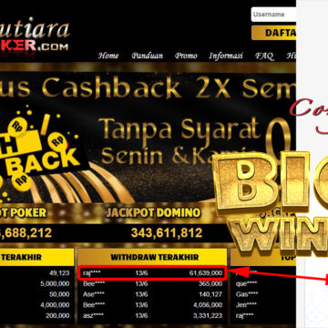 Bukti Withdraw (61.639.000.- ) Member Setia Mutiarapoker