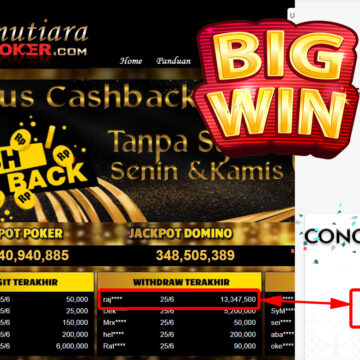 Bukti Withdraw (13.347.500.- ) Member Setia Mutiarapoker