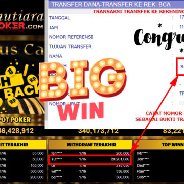 Bukti Withdraw ( 20.261.686.- ) Member Setia Mutiarapoker