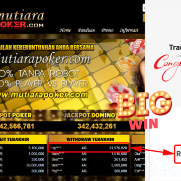 Bukti Withdraw (31.976.520.- ) Member Setia Mutiarapoker