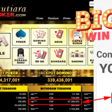 Bukti Withdraw (67.568.655.- ) Member Setia Mutiarapoker