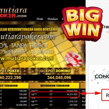 Bukti Withdraw (44.311.035.- ) Member Setia Mutiarapoker