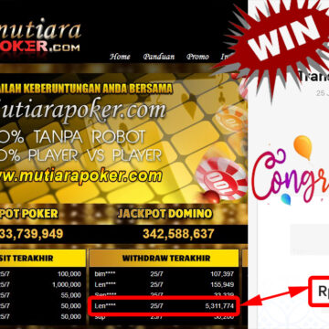 Bukti Withdraw ( 5.311.774.- ) Member Setia Mutiarapoker