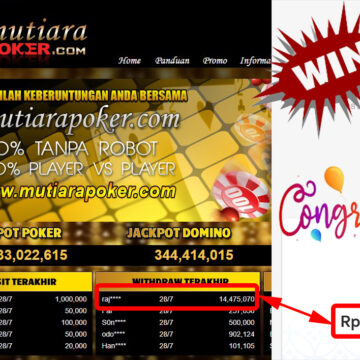 Bukti Withdraw ( 14.475.070.- ) Member Setia Mutiarapoker