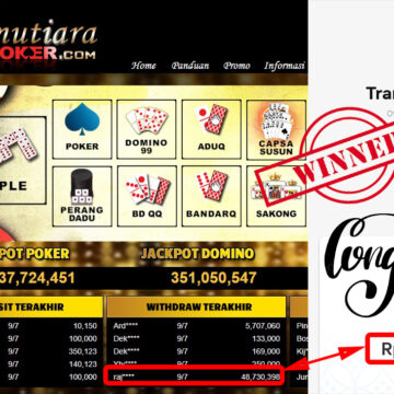 Bukti Withdraw (48.730.398.- ) Member Setia Mutiarapoker