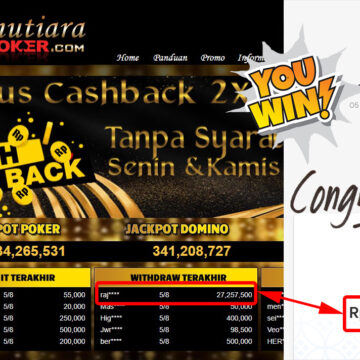 Bukti Withdraw ( 27.257.500.- ) Member Setia Mutiarapoker