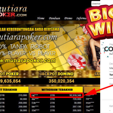 Bukti Withdraw ( 92.918.348,- ) Member Setia Mutiarapoker