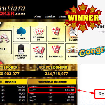 Bukti Withdraw ( 5.814.875,- ) Member Setia Mutiarapoker