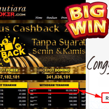 Bukti Withdraw ( 60.205.984..- ) Member Setia Mutiarapoker