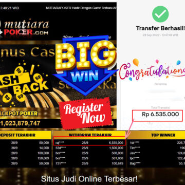 Bukti Withdraw (6.535.000- ) Member Setia Mutiarapoker