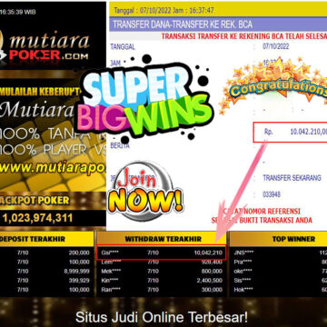 Bukti Withdraw (10.042.210- ) Member Setia Mutiarapoker