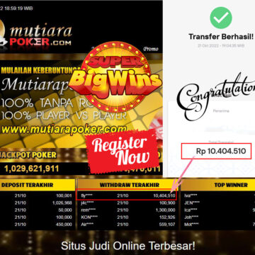 Bukti Withdraw (10.404.510- ) Member Setia Mutiarapoker