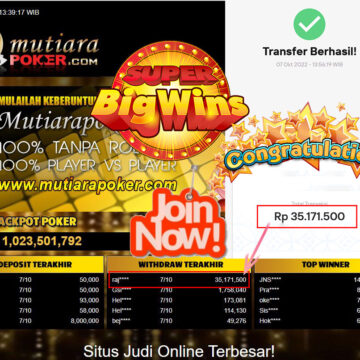 Bukti Withdraw (35.171.500- ) Member Setia Mutiarapoker