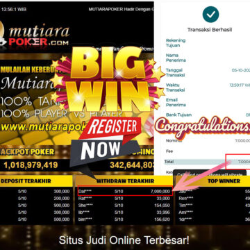 Bukti Withdraw (7.000.00- ) Member Setia Mutiarapoker