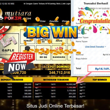 Bukti Withdraw (14.169.248- ) Member Setia Mutiarapoker