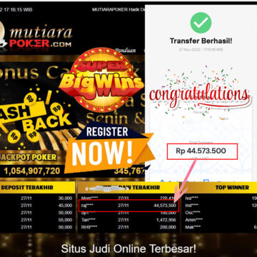 Bukti Withdraw (44.573.500- ) Member Setia Mutiarapoker