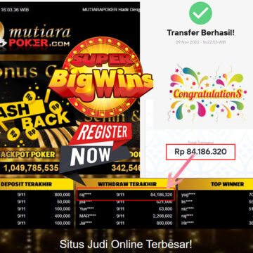 Bukti Withdraw (84.186.320- ) Member Setia Mutiarapoker