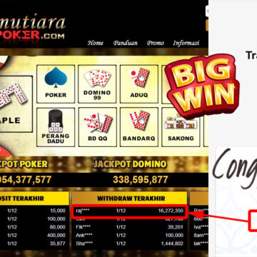 Bukti Withdraw (16.272.350- ) Member Setia Mutiarapoker