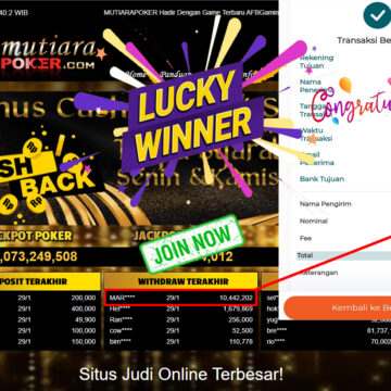 Bukti Withdraw (10.442.202.- ) Member Setia Mutiarapoker