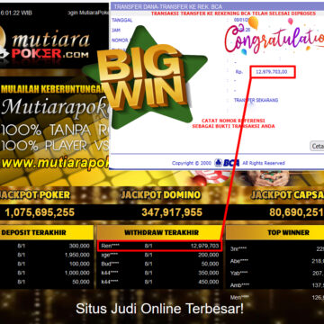 Bukti Withdraw (12.979.703.- ) Member Setia Mutiarapoker