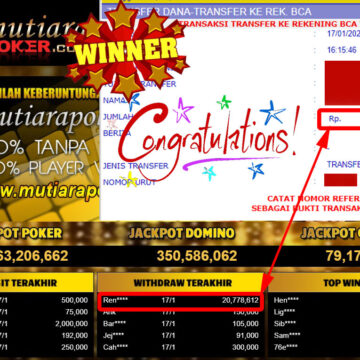 Bukti Withdraw (20.778.612.- ) Member Setia Mutiarapoker