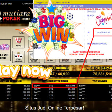 Bukti Withdraw (20,972,415- ) Member Setia Mutiarapoker