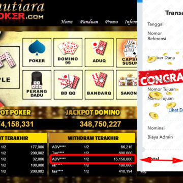 Bukti Withdraw (15.150.800- ) Member Setia Mutiarapoker