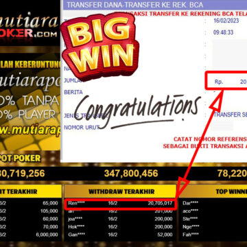 Bukti Withdraw (20.705.017- ) Member Setia Mutiarapoker