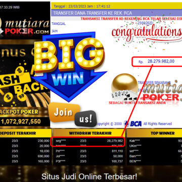 Bukti Withdraw (28,279,982.00-) Member Setia Mutiarapoker