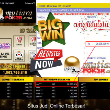 Bukti Withdraw (28.295.025- ) Member Setia Mutiarapoker