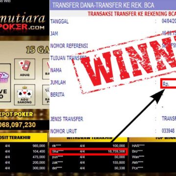 Bukti Withdraw (18,759,508- ) Member Setia Mutiarapoker