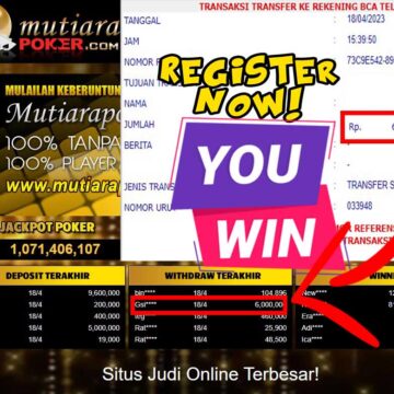 Bukti Withdraw (6,000,00- ) Member Setia Mutiarapoker