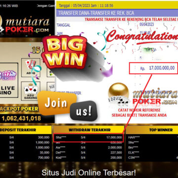 Bukti Withdraw (17,000,000- ) Member Setia Mutiarapoker