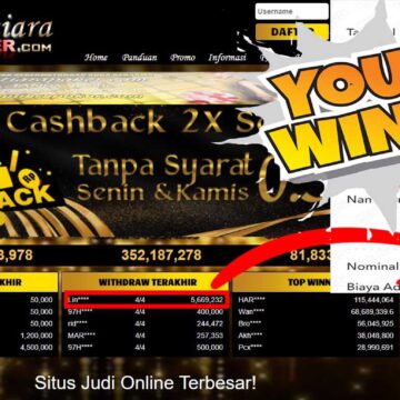 Bukti Withdraw (5,669,232- ) Member Setia Mutiarapoker