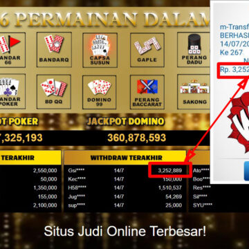 Bukti Withdraw ( 3,252,889,-) Member Setia Mutiarapoker